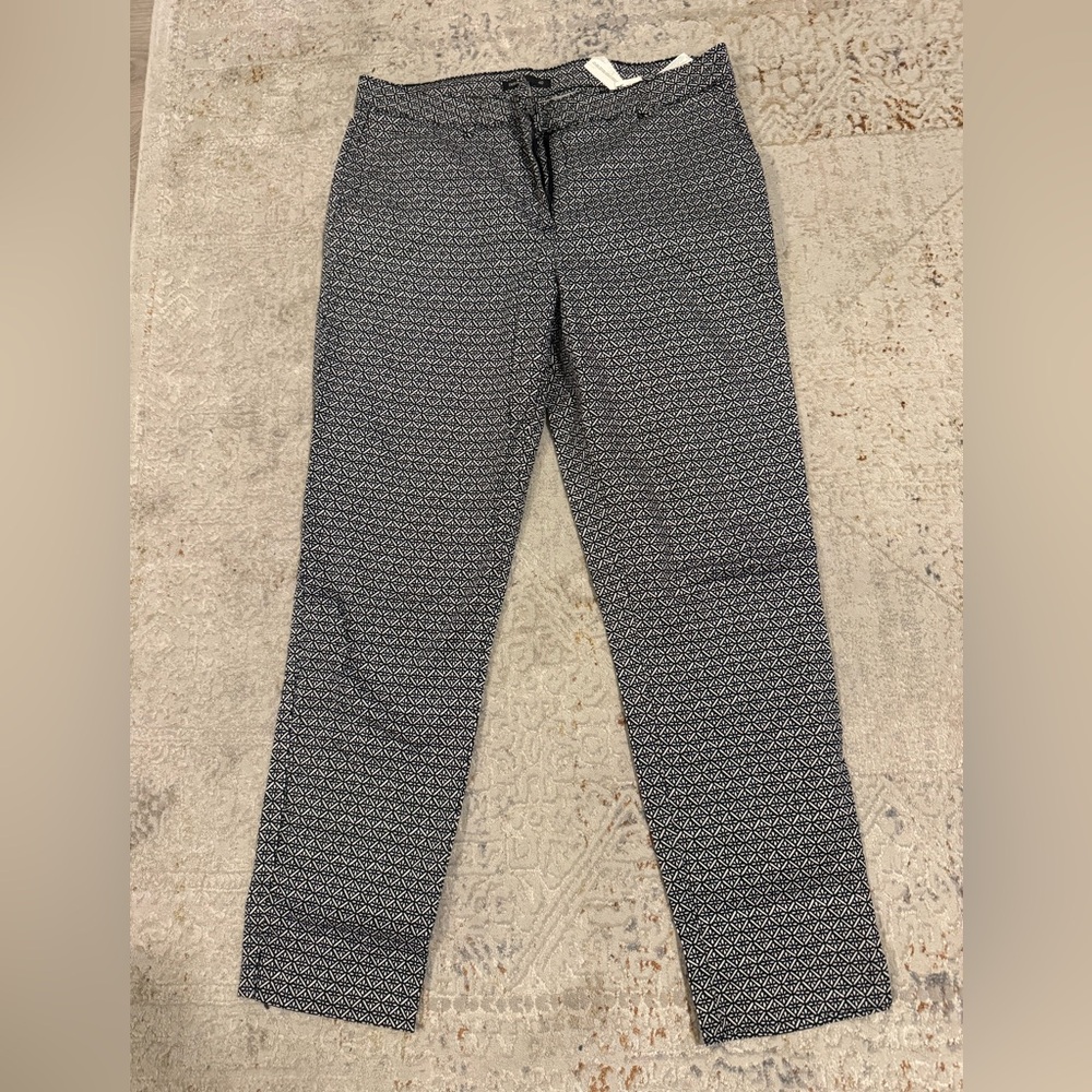 Women's Patterned Chinos - Black and White